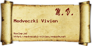 Medveczki Vivien névjegykártya